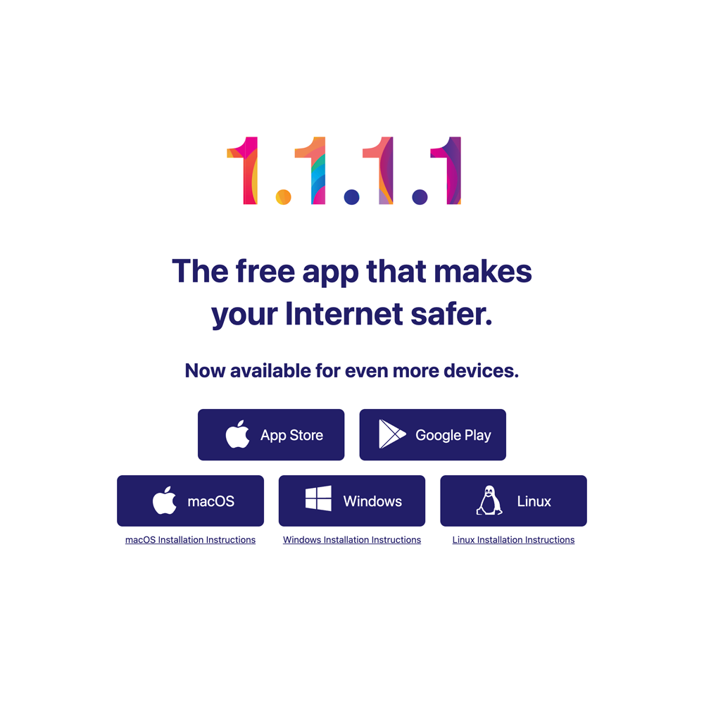 ดาวน์โหลดแอป 1.1.1.1